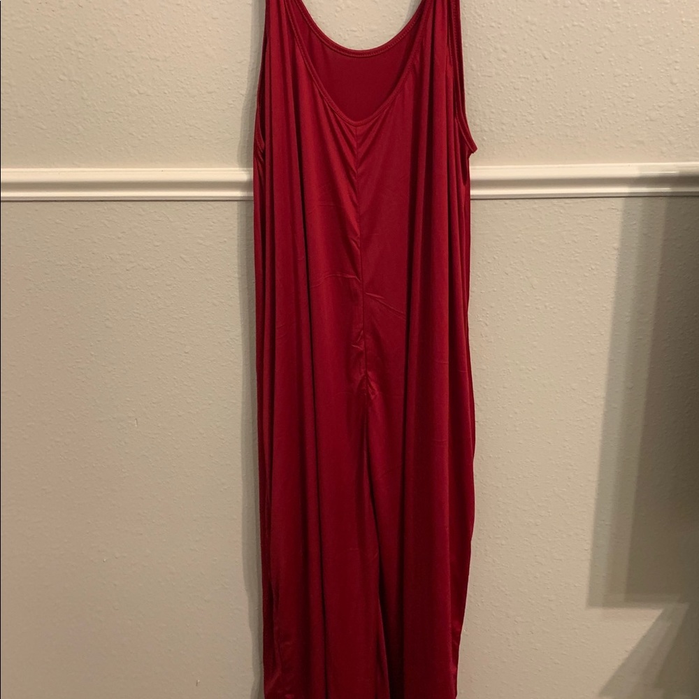 Long silky casual dress